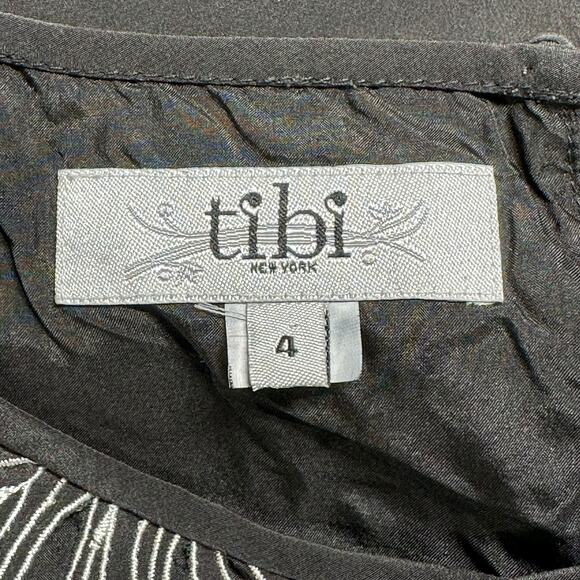 Tibi Dress Womens 4 Gray Kia Eyelet Embroidered Silk Mini Ruched Shift Boho Club - Picture 7 of 7